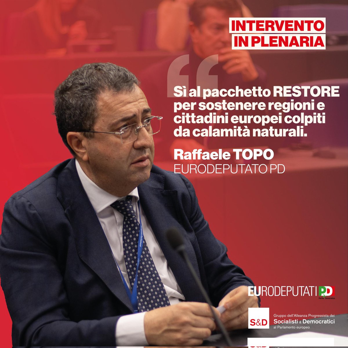 Sosteniamo il pacchetto RESTORE, lo strumento temporaneo per supportare gli sforzi degli Stati membri nelle operazioni di ricostruzione e per l'assistenza immediata alle persone e ai lavoratori direttamente colpiti dalle calamità naturali verificatesi in quest'ultimo anno in
