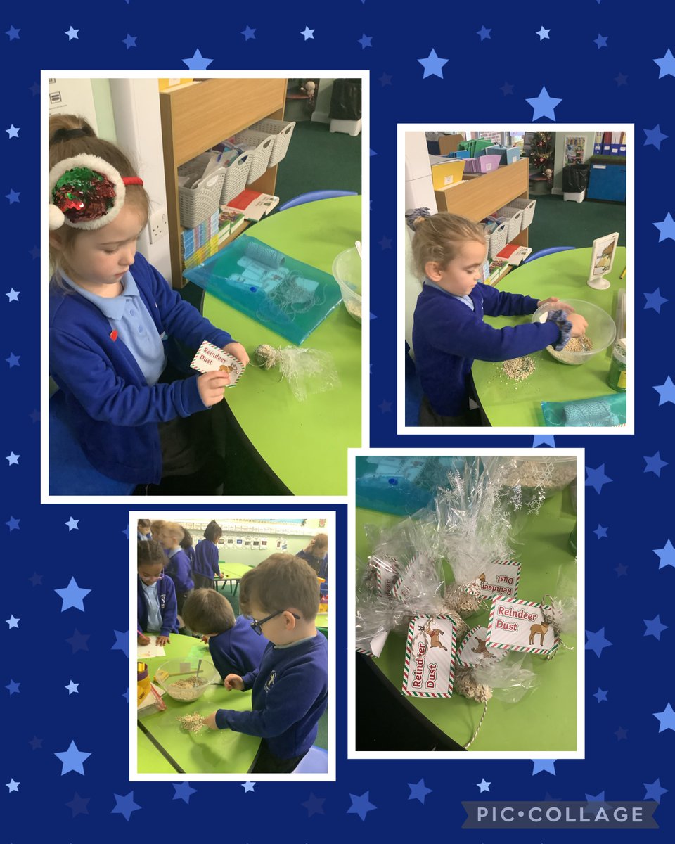 We're busy in Ash class making reindeer dust ready for next week! The children are going to sprinkle it outside on Christmas Eve to show the reindeer where to go! ❄️🎄