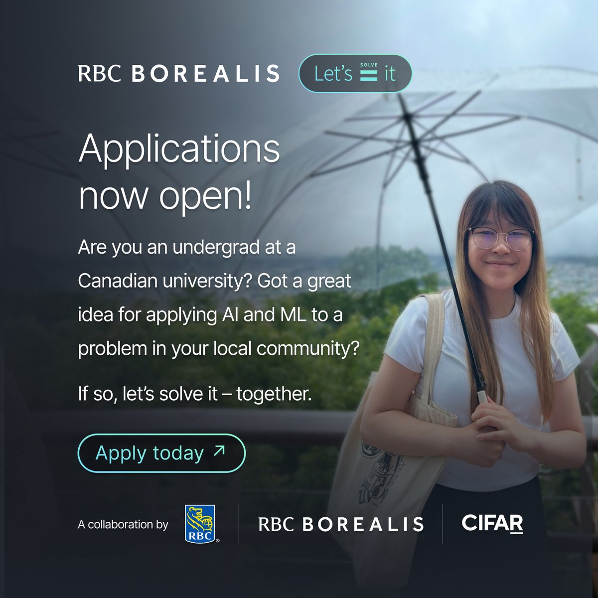 🚀 Apply for <a href="/RBCBorealis/">RBC Borealis</a>' Spring 2025 Let's SOLVE it program! This #mentorship program helps #undergrads turn their #AI and #ML ideas into real-world solutions for community challenges.

Learn more and #apply: rbcborealis.com/lets-solve-it/

❗ Applications close January 19, 2025.