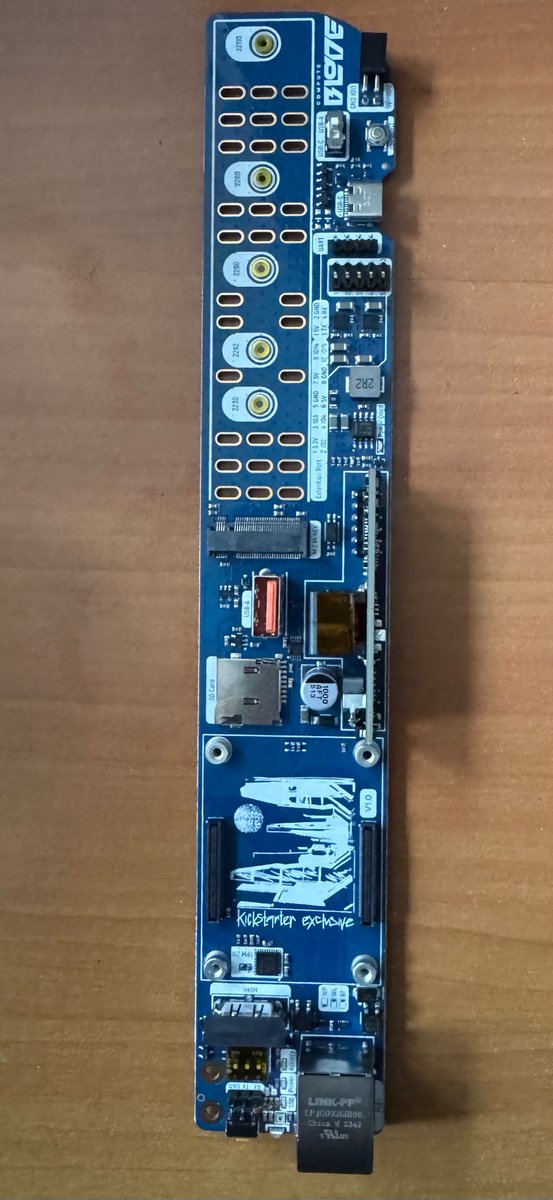 HackacadNet's tweet image. Received the new #ComputeBlade by @Merocle two days ago. FreeBSD is now up and running – thanks to some BSD &amp;amp; EFI magic.
Now I can finally run automated tests for FreeBSD ports on #onARM with a scalable #RaspberryPi cluster.
How-to coming soon🚀 #FreeBSD #Homelab @ArmSoftwareDev