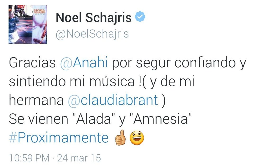 RBD24HorasArg's tweet photo. Cuando @NoelSchajris habla es porque sabe cosas...en el 2015 lo dijo y salió AMNESIA...2025 ¿ALADA? 🤞🙏 @Anahi 😍 https://t.co/gPN6tyh3lv