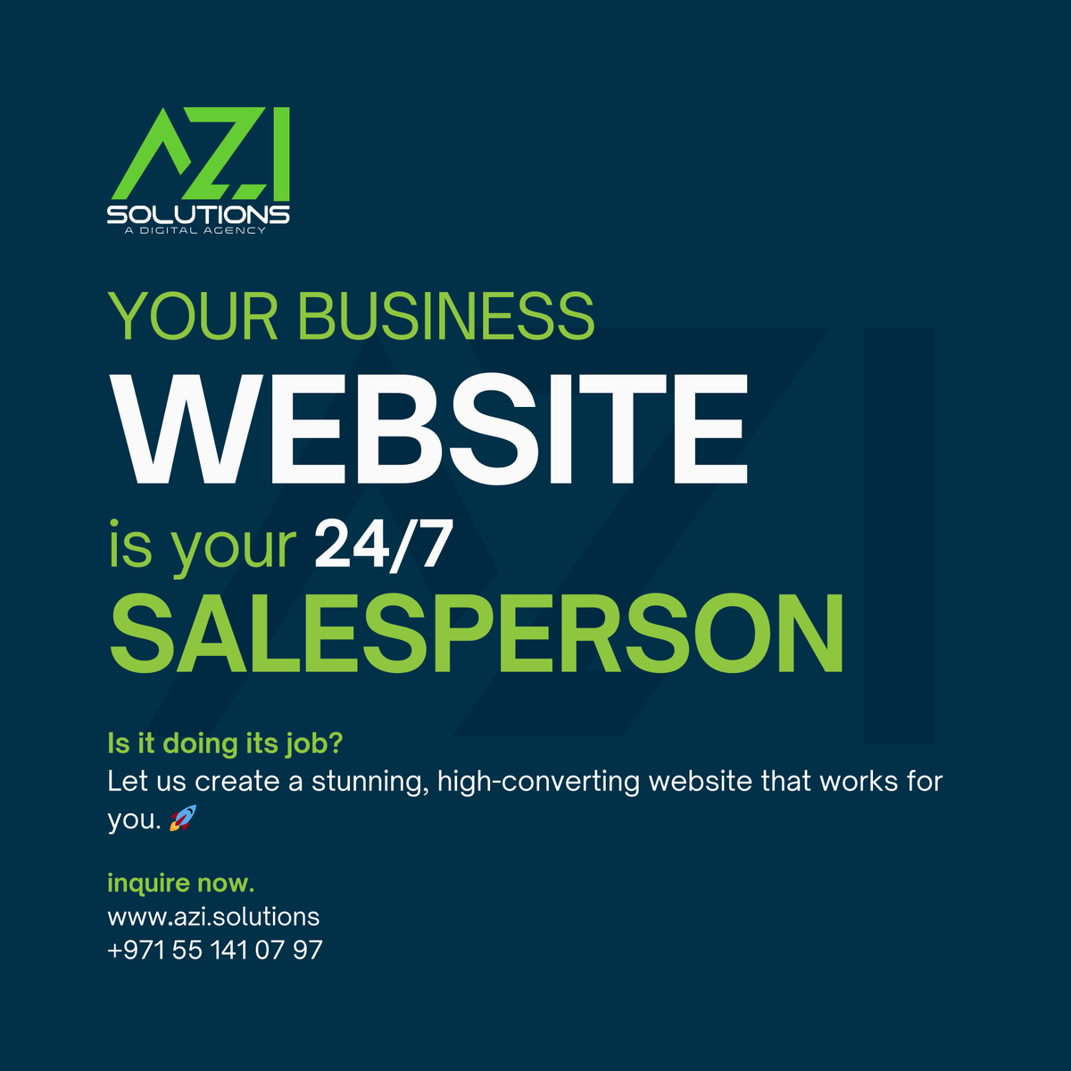 AziSolutions's tweet photo. Your website is your 24/7 salesperson.
Is it doing its job? 🤔
Let us create a stunning, high-converting website that works for you. 🚀
#WebsiteDevelopment #GrowOnline #AZiSolutions #BusinessWebsites https://t.co/px45Do6FJW