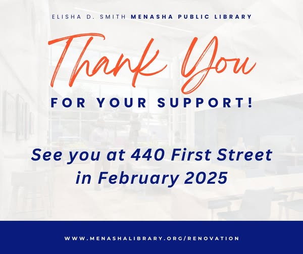 menashalibrary's tweet photo. We are temporarily closed .✨
Thank you to our community members &amp; @UWOFox  for your support over the last 6 months! We can't wait to welcome you all back to 440 First Street next year.
For updates in your inbox, join our email newsletter:
https://t.co/8IFmWv53vH https://t.co/O2Ybs03GGv
