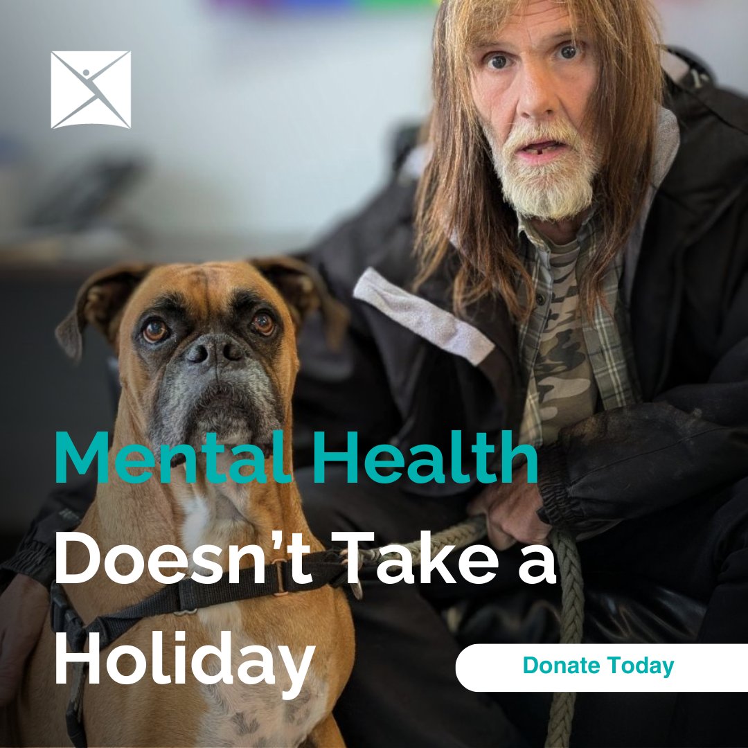 Eugene struggled with addiction, but his dog Brooklyn has helped provide peace. We are committed to ensuring our clients have the support they need to care for their pets. Before 2024 is over, make a donation to support the well-being of our clients. cmha-yr.on.ca/holidaygiving/