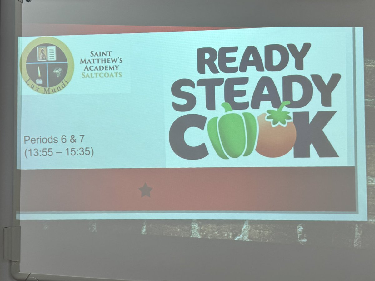 Ready Steady Cook, Mrs Lennon, Mrs Gallagher, Mr Brown &amp; Mr Cumming had fun competing in a cooking competition for Sam &amp; Caden’s  S6 leadership project. Well done to Mr Cumming for winning with his risotto.