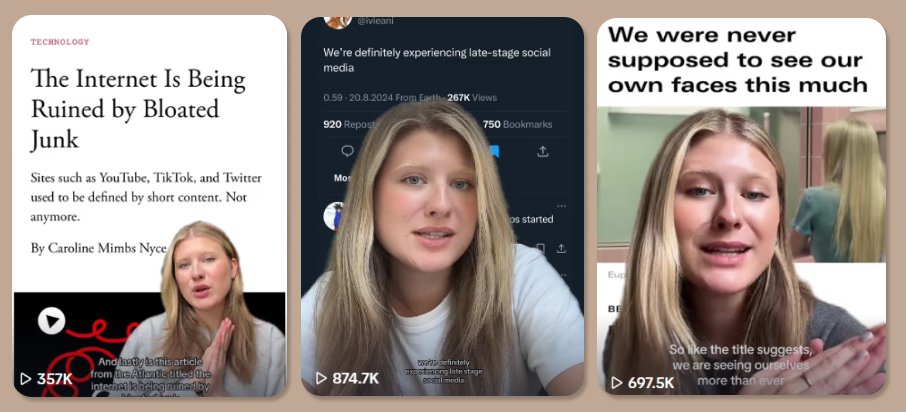 tt@arca.so is interesting because they have so many videos doing consistently >250K views

Artistic social media app, launched this march but still on waitlist

Their highly scalable, high engagement format: