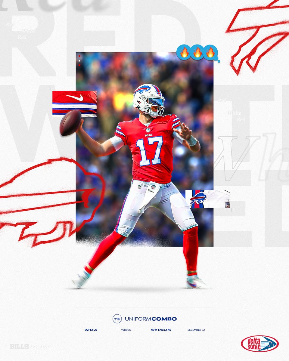🚨 𝐓𝐇𝐈𝐒 𝐈𝐒 𝐍𝐎𝐓 𝐀 𝐃𝐑𝐈𝐋𝐋!! 🚨

We're dropping a new uniform combination this Sunday.

#NEvsBUF | #BillsMafia
