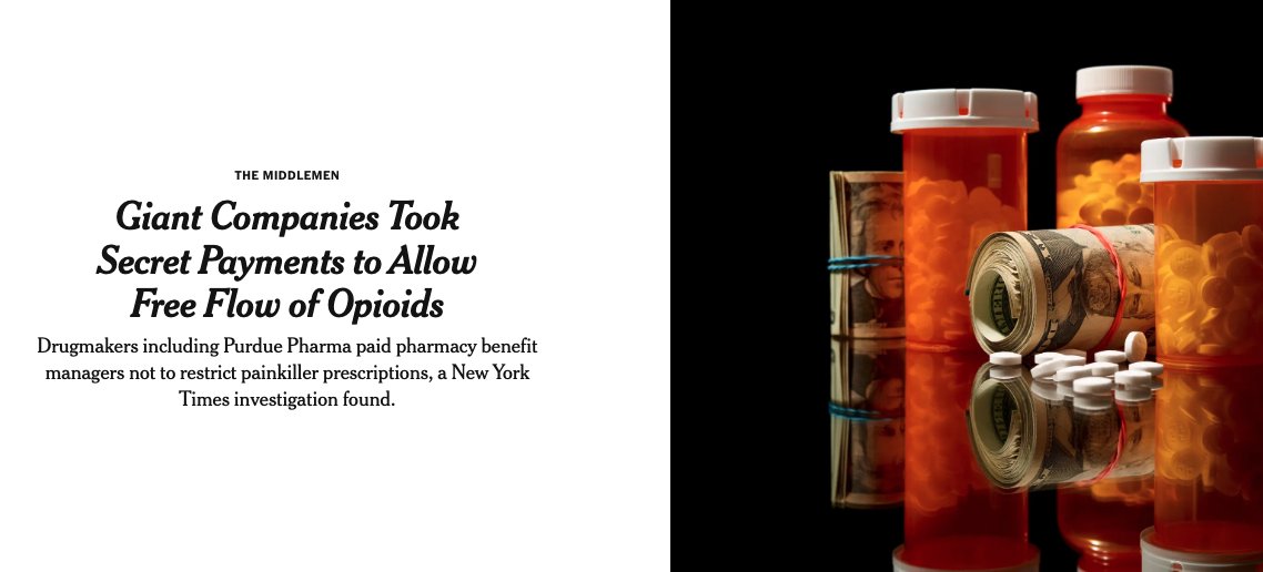 matthewstoller's tweet image. It's absolutely outrageous that Luigi Mangione addicted large swaths of America to heroin in return for kickbacks oh wait that's UnitedHealth Group never mind it's cool. $UNH