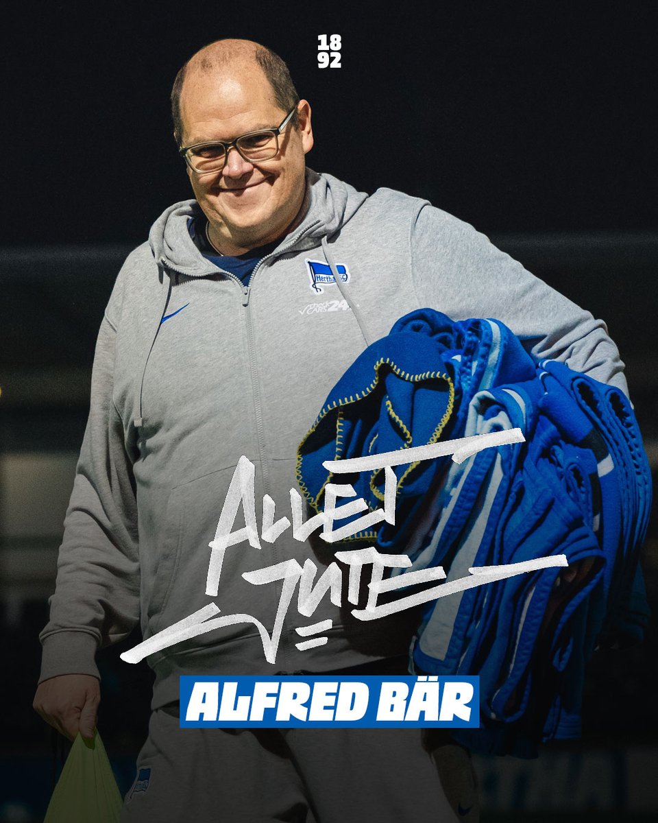 Happy Birthday, Alfred #Bär! 🎂 Wir wünschen dem Teammanager unserer #BSCU23 nur das Beste! 💙 Viel Glück, Gesundheit und Erfolg! 🍀

#HerthaBubis #HaHoHe