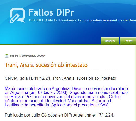 DIPrArgentina's tweet photo. Nuevamente la Cámara Civil se expide sobre los matrimonios celebrados en el extranjero cuando no había divorcio vincular en Argentina y echa mano al #OrdenPublicoInternacional para resolver #MatrimonioExtranjero #FallosDIPr #DIPrArgentina https://t.co/uUSbvlqZaA