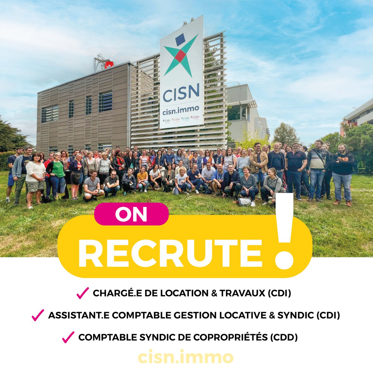 #OnRecrute 📢 Vous recherchez un emploi à temps complet ? Alors n’hésitez plus ! Rejoignez-nous !
 
👉 À pourvoir à partir de janvier 2025

Si vous êtes intéressé et motivé, c’est par ici ➡️ lnkd.in/ei465nQZ

#Recrutement #OffreEmploi #Nantes #SaintNazaire #Immobilier