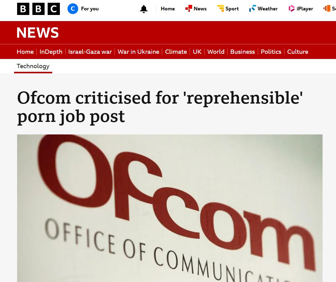 Prof Clare McGlynn KC (Hon) (@mcglynnclare) on Twitter photo One Ofcom employee made light of regulating the prn industry - but over 30 other Ofcom staff also liked it including senior managers. 
So well put by Beeban Kidron that we need regulators who want change. That was whole point of #OnlineSafetyAct
bbc.co.uk/news/articles/… One Ofcom employee made light of regulating the prn industry - but over 30 other Ofcom staff also liked it including senior managers. 
So well put by Beeban Kidron that we need regulators who want change. That was whole point of #OnlineSafetyAct
bbc.co.uk/news/articles/…