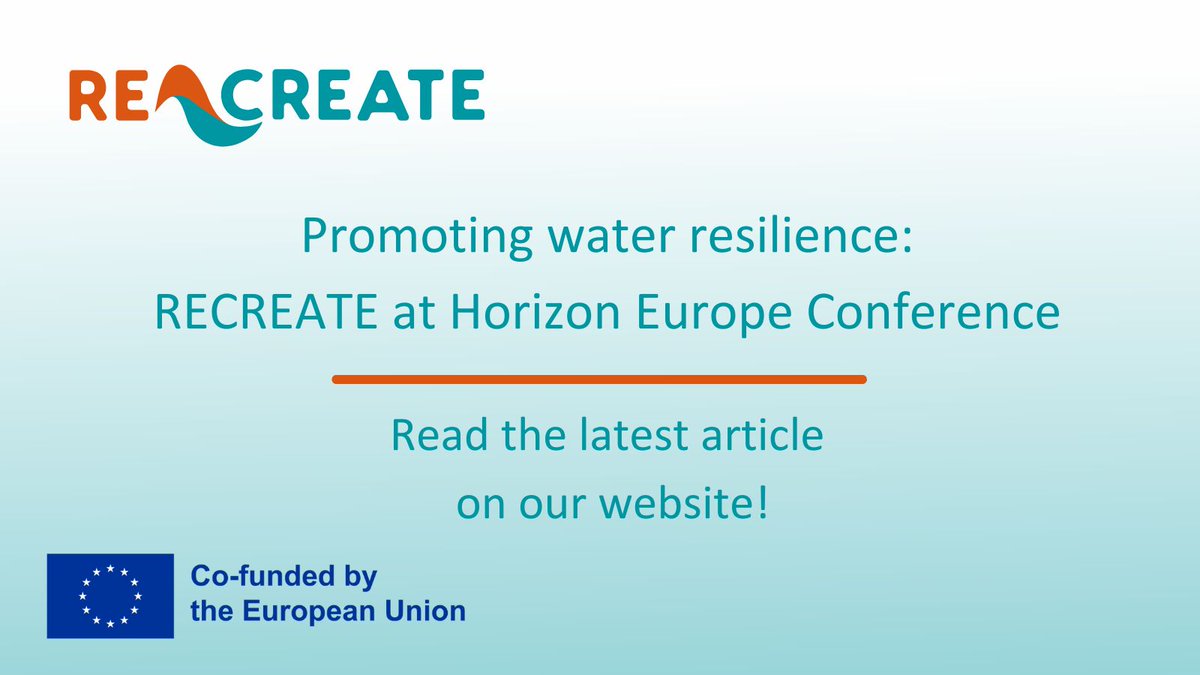 RECREATE_EU (@recreate4water) on Twitter photo 📢 <a href="/RECREATE4WATER/">RECREATE_EU</a> was showcased at the Horizon Europe Conference in Oviedo!
Read how we are promoting #WaterResilience and sustainable water management in water-stressed region in Europe 💧🌱➡️recreate4water.eu/news/recreate-…
#HorizonEU #ClimateAction #WaterManagement 📢 <a href="/RECREATE4WATER/">RECREATE_EU</a> was showcased at the Horizon Europe Conference in Oviedo!
Read how we are promoting #WaterResilience and sustainable water management in water-stressed region in Europe 💧🌱➡️recreate4water.eu/news/recreate-…
#HorizonEU #ClimateAction #WaterManagement