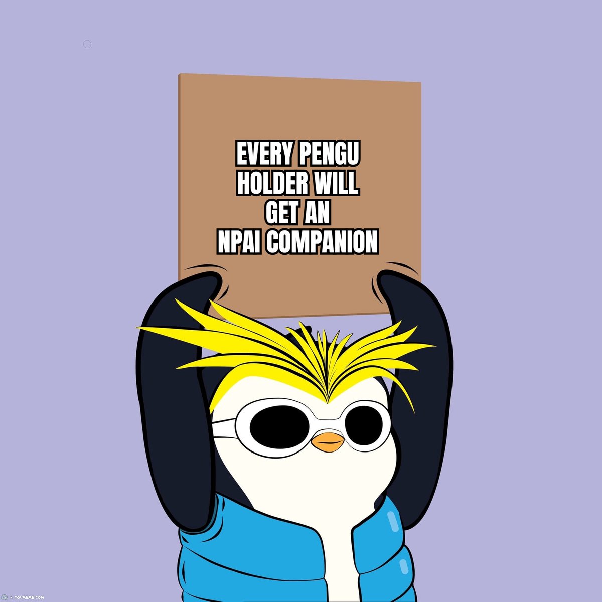 Congrats to the Pudgy Penguin community on an incredible launch! 🎉 

To celebrate, we’ll create an NPAI Companion for every $PENGU holder!