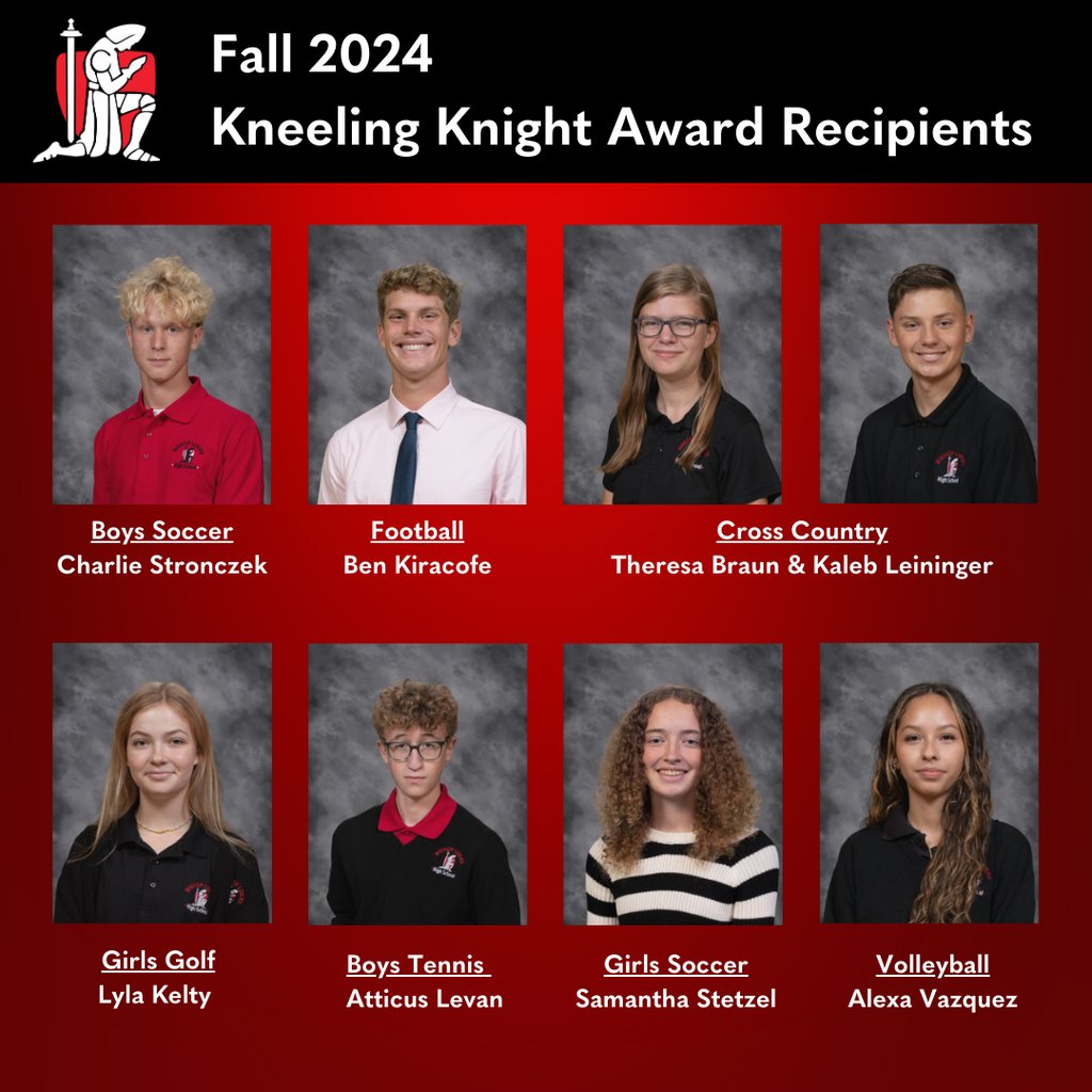 Congratulations to the Fall All-SAC Team athletes! We are also proud to present the Fall Kneeling Knight award recipients. This award is given to a student athlete who best represents the values of Bishop Luers High School.

#LuersSpirit