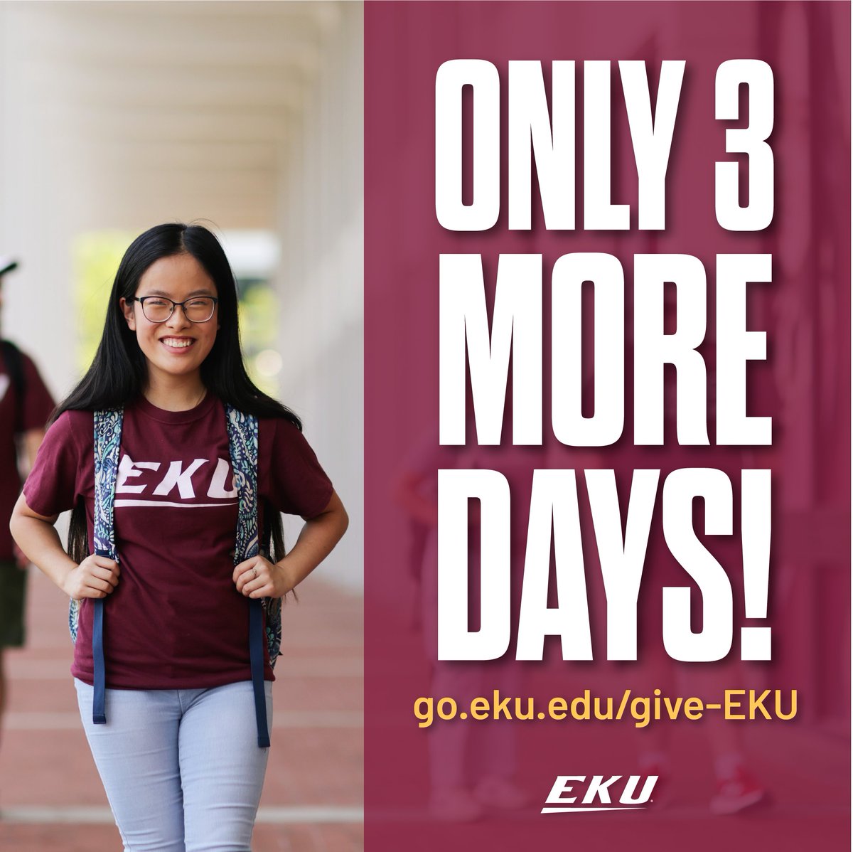 EKUalums's tweet image. There are only three more days to make a difference at #EKU in 2024! Will you help us change lives this year? Every dollar makes a difference. Visit go.eku.edu/give-EKU to make your gift.