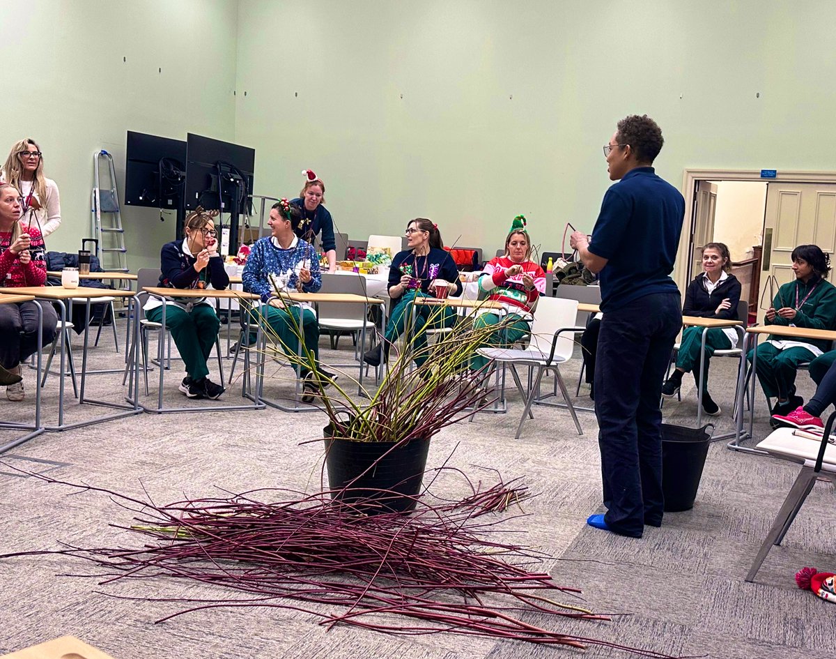 OT Christmas Fuddle (food +huddle) at The Defence Medical Rehabilitation Centre. Thanks to Grace Aldis Horticultural Therapist from HighGround providing the tree making activity. 🎄🌲🎅. Incredibly proud of the OT staff I work with. <a href="/dms_CODMRC/">Commanding Officer DMRC Stanford Hall</a> <a href="/dms_dmrc/">DMRC-Stanford Hall</a> <a href="/theRCOT/">Royal College of Occupational Therapists</a> <a href="/HighGround_UK/">HighGround Charity UK</a>