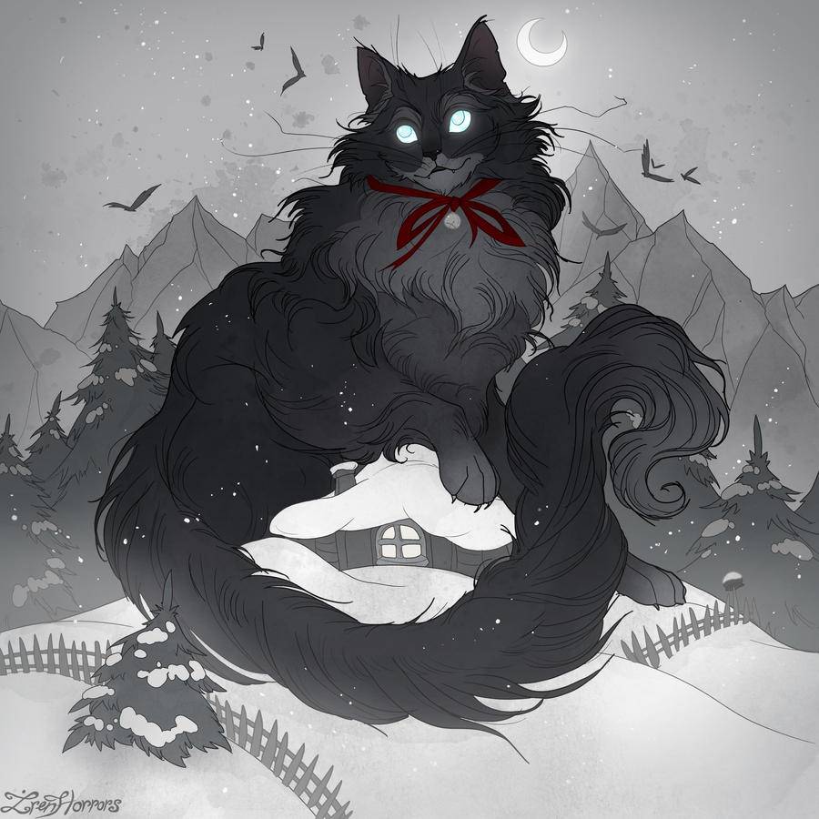 The Yule Cat prowls, let loose from Gryla'a cottage in Iceland. The massive cat stalks the night, looking for those without new clothes to wear: so be proud of your new new sweater and socks, safe in the knowledge the Cat prowls not for thee. #FairyTaleTuesday 

🖼: IrenHorrors