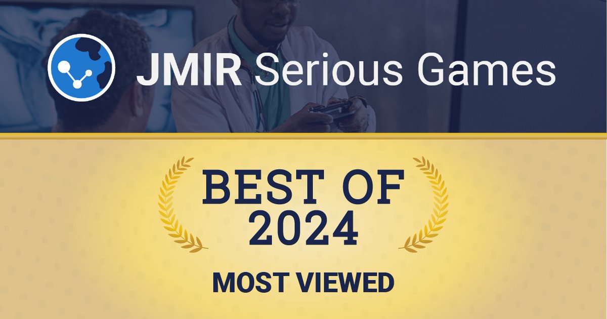 JMIR Serious Games (@jmirseriousgame) on Twitter photo #JMIRBestOf2024: Most Viewed
Congrats to <a href="/Dr_MarkCampbell/">Mark Campbell</a> (<a href="/UL/">University Of Limerick</a>) and co-authors for JMIR Serious Games’ most-viewed 2024 article on using #VideoGames for mitigating #Depression and #Anxiety: hubs.la/Q02_T5gX0 #JMIRBestOf2024: Most Viewed
Congrats to <a href="/Dr_MarkCampbell/">Mark Campbell</a> (<a href="/UL/">University Of Limerick</a>) and co-authors for JMIR Serious Games’ most-viewed 2024 article on using #VideoGames for mitigating #Depression and #Anxiety: hubs.la/Q02_T5gX0