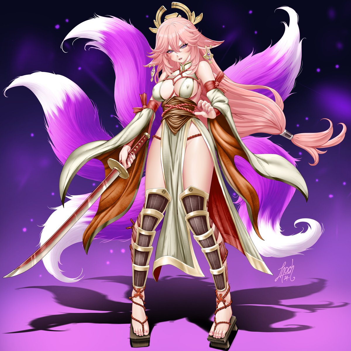 LaochVector's tweet image. 🙂Hola!
Hoy les comparto este dibujo que hice de Yae Miko de Genshin Impact. Ataviada con un atuendo especial que un cliente pidió que le pusiera. Creo que le queda muy bien. Espero que les agrade. Saludos!
#YaeMiko #yaemikogenshinimpact #Genshinlmpact #fanart