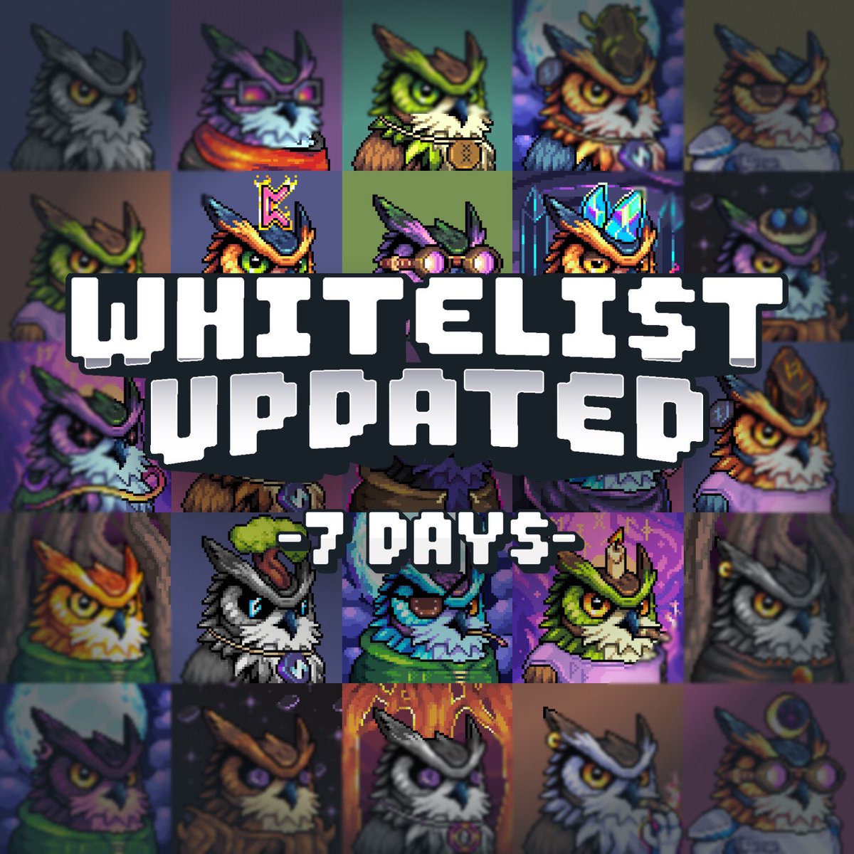 The Whitelist has been UPDATED!

7 DAYS🦉

Check your wallets to see if you’re eligible!

Wallet Checker: noonesees.io

You still have the chance to join the mysterious journey, drop BTC Wallets👇