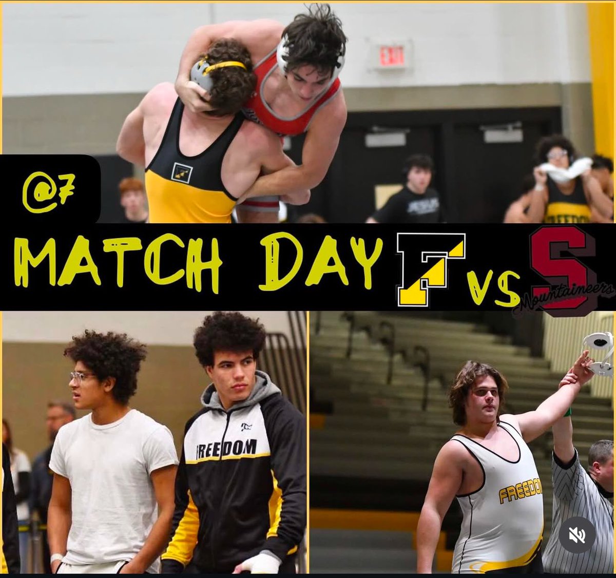 Superman71257's tweet photo. Match day away VS Stroudsburg! #FreedomWrestling #TakedownSeason #FreedomFamily https://t.co/2aaQDLw3XN