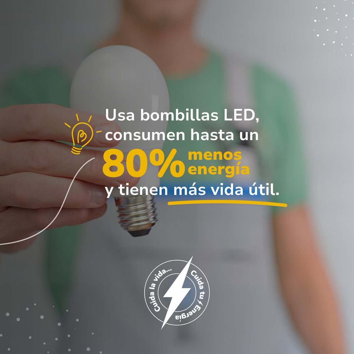 MinEnergiaCo's tweet photo. ¡En esta época del año, también es necesario cuidar de nuestros recursos!
Te compartimos algunas recomendaciones para el ahorro y cuidado de la Energía.
#CuidaLaVida⚡#CuidaTuEnergía https://t.co/joiI9aLGvD
