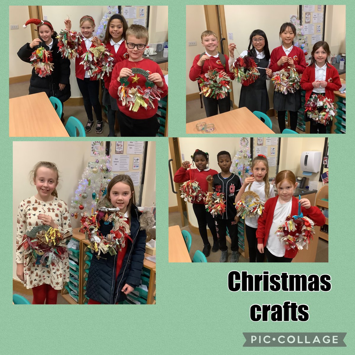 Art and Craft club finished their rag wreaths.  #BPS
