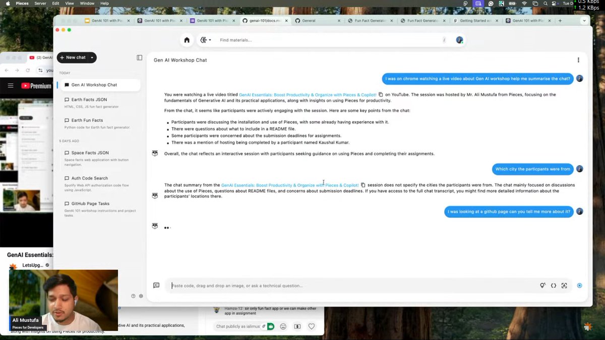 ARaghuRam12's tweet photo. Learning about Gen AI with @getpieces by @ialimustufa 

Learned about tools like Pieces OS &amp; Copilot to streamline workflows and boost productivity!🚀 Thanks to @ialimustufa sir for the practical insights that made integration easy.
#Productivity 
@LetsUpgrade_in #GenAIwithPieces https://t.co/lZCCveH8W4