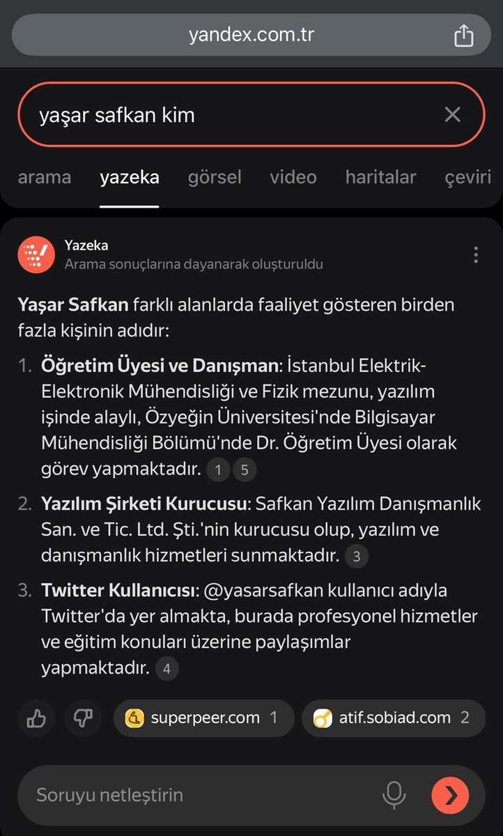 Yandex'in yeni "Aradığını Bulma Motoru" Yazeka, benim tek kişi olduğuma inanmadı.