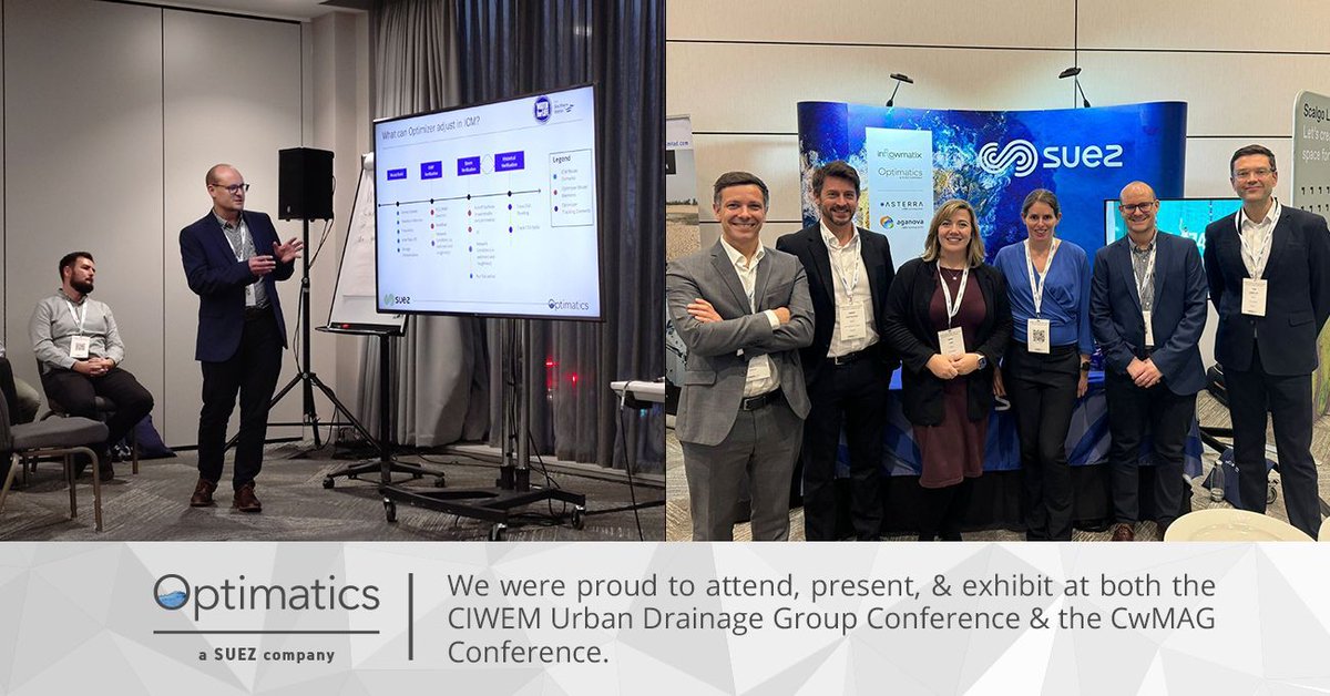 optimatics's tweet photo. In November, our UK team was proud to attend, present, and exhibit at both the @CIWEM Urban Drainage Group (UDG) #Conference and the #CwMAG Conference.

Thank you to everyone who visited our booth, attended our sessions, and engaged with our team!

#Optimatics #CIWEM https://t.co/5feSLAVg7l