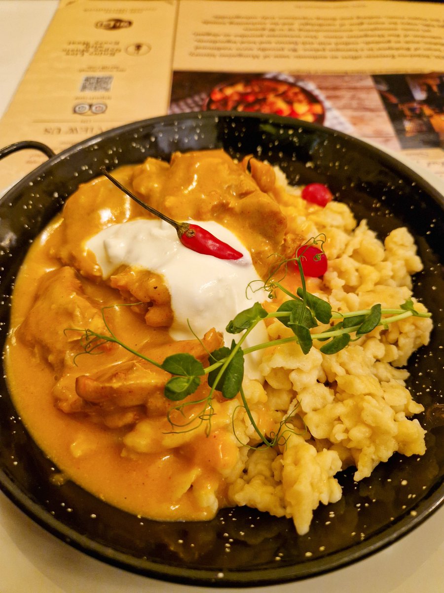 TimMcKenna01's tweet image. Soup in a loaf and chicken paprikash for lunch. That's it for Hungary! Now a couple of hours on the train to Vienna, to pick up the sleeper to Berlin.