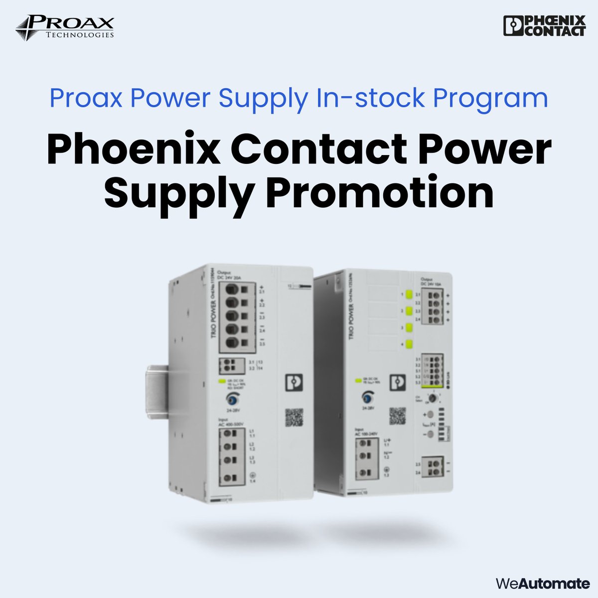⚡ Power your projects without the wait! Keep operations running with our in-stock Phoenix Contact power supplies. Ready to ship today!

🔋 Same-day shipping
💪 High performance
🏭 IO-Link ready

Learn more: hubs.li/Q02_13W50

#PhoenixContact #WeAutomate