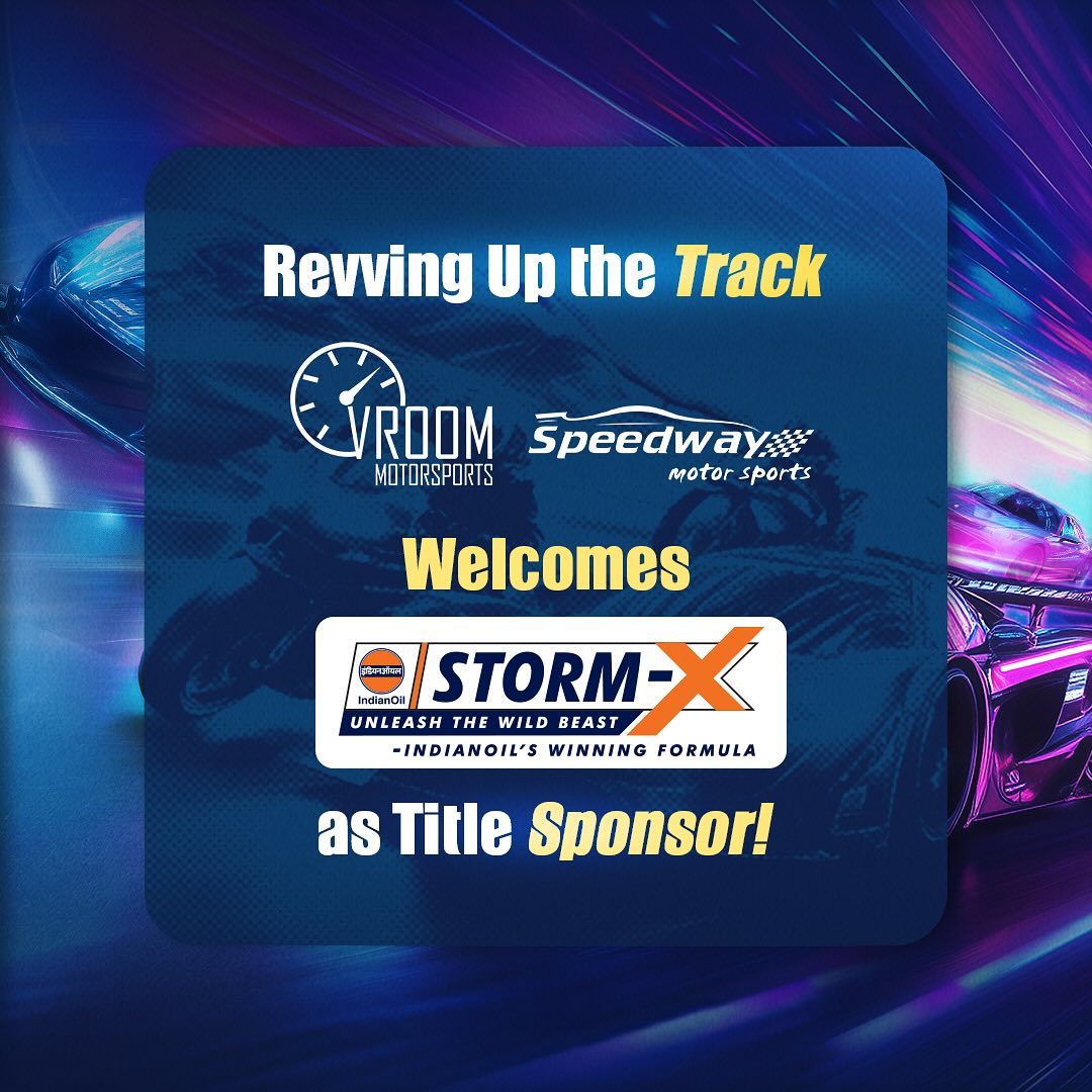 Excited to announce Indian Oil StormX as the Title Sponsor for FMSCI Indian National Drag Racing Championship-4Wheeler and Vroom Drag Meet 11th Edition 

<a href="/IOCLTamilnadu/">IOCL Tamilnadu</a> 
@vroomdragmeet 
@motorsportspeedway 

#dragracing #indianoil #stormx #vroomdragmeet #indrc #fmsci