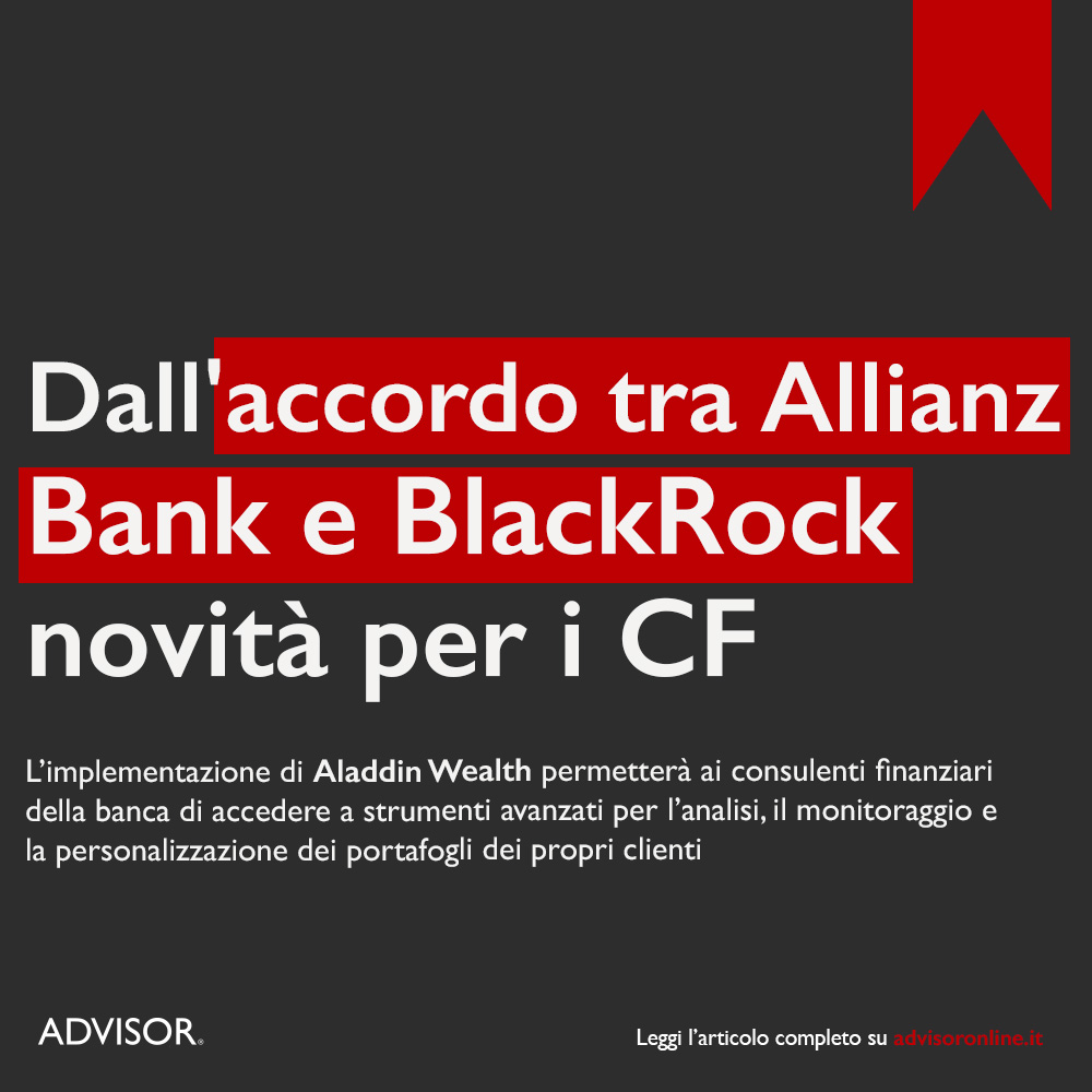Allianz Bank Financial Advisors, la banca rete del Gruppo Allianz in Italia, con oltre 2.300 consulenti finanziari e con un patrimonio gestito di circa 74 miliardi (fonte Assoreti, dati al 30.09.2024) rafforza.

Leggi l'articolo completo 👉ow.ly/rU9L50UsAjG