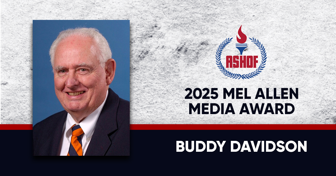 ASHOF's tweet photo. The Board of Directors of the State of Alabama Sports Hall of Fame is proud to announce that Buddy Davidson will be recognized as the 2025 Mel Allen Media Award recipient at the 57th Annual Induction Banquet and Ceremony on Saturday, May 3, 2025. https://t.co/eECXJR7dU6