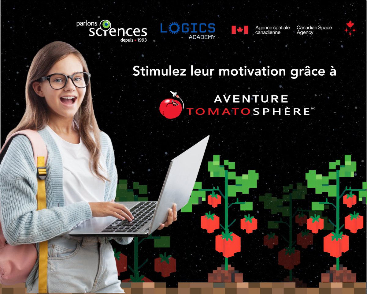 Saviez-vous que notre jeu Minecraft Aventure Tomatosphère est offert gratuitement? Pendant les Fêtes, explorez les concepts de la biologie végétale et de la science spatiale avec vos enfants! 

Visitez le bit.ly/4iGe3re pour télécharger le jeu!