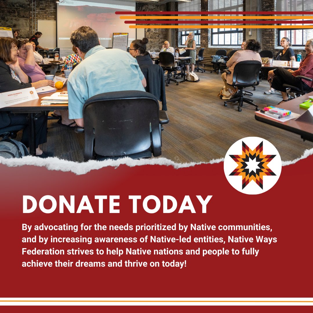 native_ways's tweet image. 🌟 Be a Catalyst for Change 🌟 We do our work because we know that at the ❤️ of every Native nonprofit is a vision for community empowerment, self-determination, &amp;amp; lasting change.  💳 Donate today: nativeways.org/donate/
#NativeLed #GiveNative #SupportNative #EndOfYearGiving