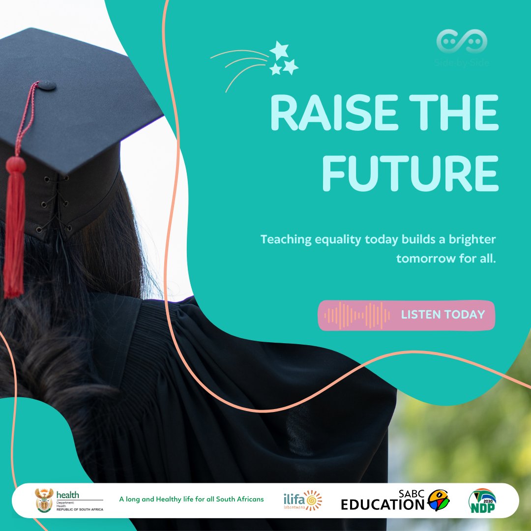 SABCEducation's tweet photo. π Equality Matters! π
Join the conversation on fostering balanced
opportunities for all children.
π Listen now: https://t.co/QpWV536quF
π§ Available in your home language!
#SideBySideCampaign #Equality #ECD https://t.co/pmBH5B1BW4