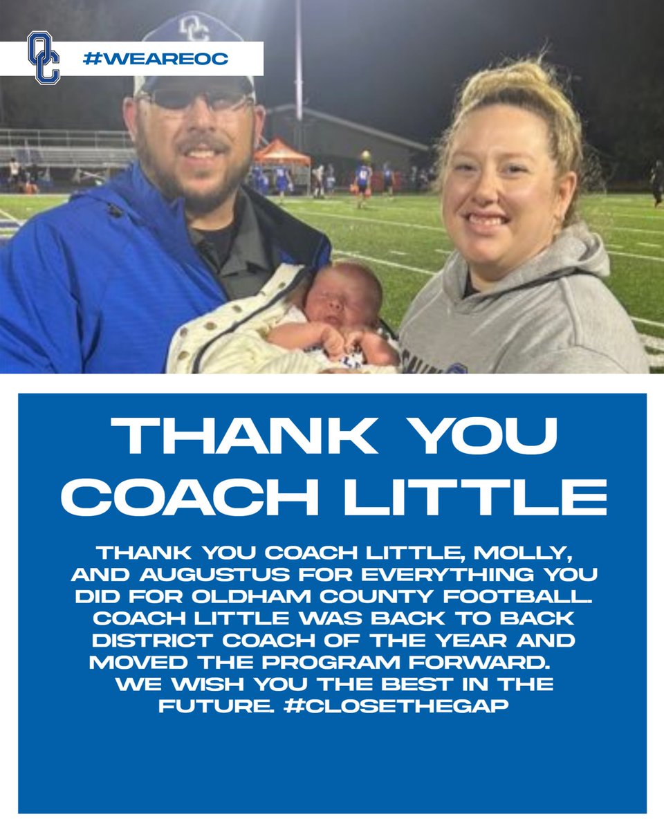 Thank you <a href="/CoachLittle51/">Sean Little</a> we wish the Little family the best!  #CloseTheGap #WEAREOC