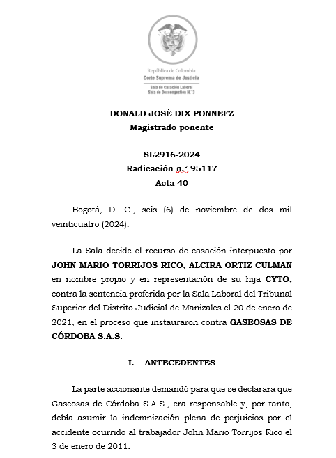 articulo20's tweet photo. SENTENCIA RECOMENDADA 🗣 

#Laboral

Absuelta empleadora de culpa patronal por accidente de tránsito de un trabajador, al encontrarse que el siniestro obedeció a la violación de normas por parte de un tercero

SENT: SL2916-2024 | RAD: 95117 https://t.co/n133CxPWYg