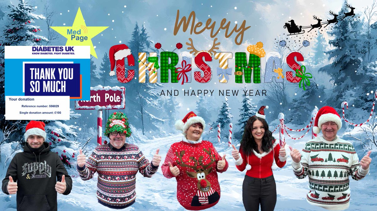 We would like to thank all three of you for liking our Christmas jumper day. As promised we made the donation to #diabetesuk #HappyChristmas