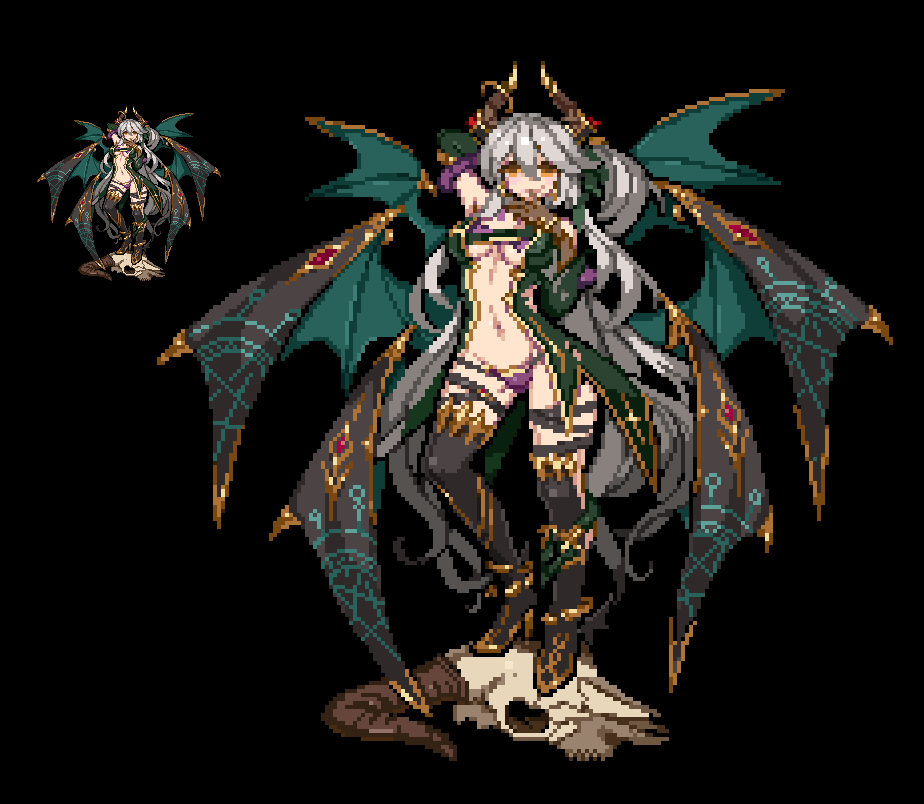 #クリプトラクト #ドット絵
疲れた　樹アスタロトです
色々省いてるけど、堪忍ね