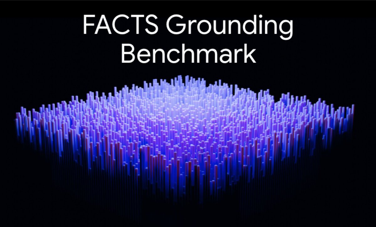 Kaggle (@kaggle) on Twitter photo Introducing FACTS Grounding. A new benchmark we’re launching with <a href="/GoogleDeepMind/">Google DeepMind</a> to evaluate LLM’s factual accuracy on over 1700 tasks. 🧠📐 Introducing FACTS Grounding. A new benchmark we’re launching with <a href="/GoogleDeepMind/">Google DeepMind</a> to evaluate LLM’s factual accuracy on over 1700 tasks. 🧠📐