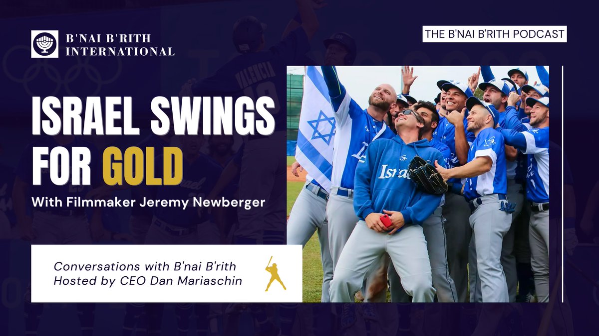 BnaiBrith's tweet image. In 2021, Israel’s baseball team made history, competing in the Olympics for the first time.

With no media allowed in Tokyo’s Olympic Village, players recorded their own experiences – creating the foundation for “Israel Swings for Gold.”

Tune in as B'nai B'rith CEO Dan…