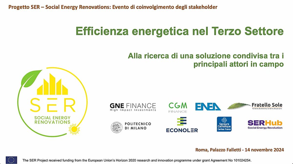 🎥 The recording of our Rome event is now available! Discover solutions for the #EnergyTransition in the Third Sector with relevant stakeholders. 

#EnergyEfficiency #SocialImpact #GreenTransition #NGOs 

Watch the video here 👇
youtube.com/watch?v=kxASdu…