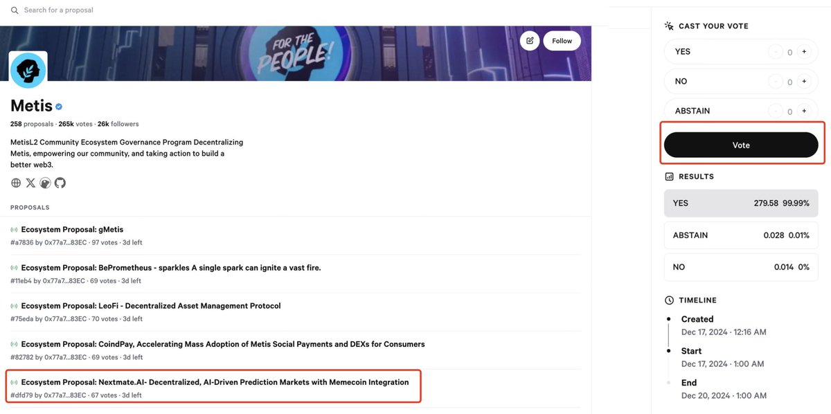 Ediscuo1345's tweet image. Curious about how to vote on the ongoing @MetisL2 ecosystem vote?
Check the picture below for guide 👇

Choose NextMate.ai now 

#Meme #Predict2Win #METIS