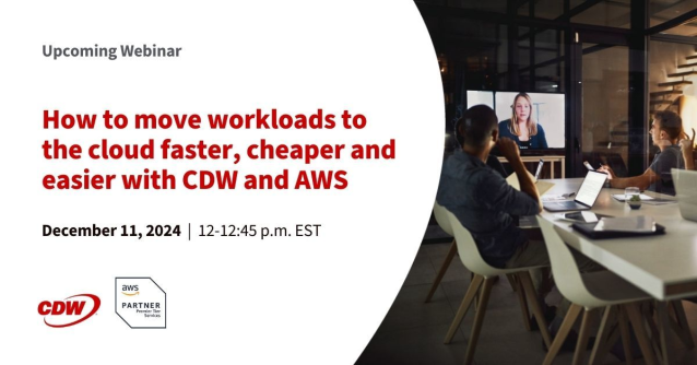 Still wondering about AWS migration? Join the next installment of <a href="/CDWCorp/">CDW Corporation</a> webinar series to learn how our Rapid Migration Offer makes cloud migration simple and cost-effective. Register now: dy.si/qKk2Uz