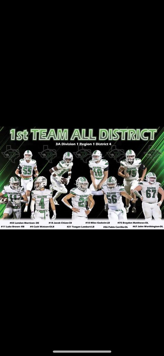 Blessed to be 1st team all district RB!  thank you <a href="/CoachJoeKoch/">Joe Koch</a> for everything! #G2G 🙏