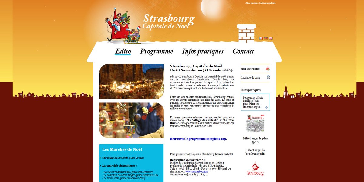 Dépôt légal web BnF (@dlwebbnf) on Twitter photo 🎄Aujourd'hui pour Noël, nous vous proposons de remonter le temps grâce aux Archives de l'internet. Parmi les exemples de sites archivés dans les collections du DLweb de <a href="/laBnF/">La Bibliothèque nationale de France</a>, voici celui du Marché de Noël de @Strasbourg capturé par nos robots en 2010 ! Joyeuses fêtes🎄 🎄Aujourd'hui pour Noël, nous vous proposons de remonter le temps grâce aux Archives de l'internet. Parmi les exemples de sites archivés dans les collections du DLweb de <a href="/laBnF/">La Bibliothèque nationale de France</a>, voici celui du Marché de Noël de @Strasbourg capturé par nos robots en 2010 ! Joyeuses fêtes🎄